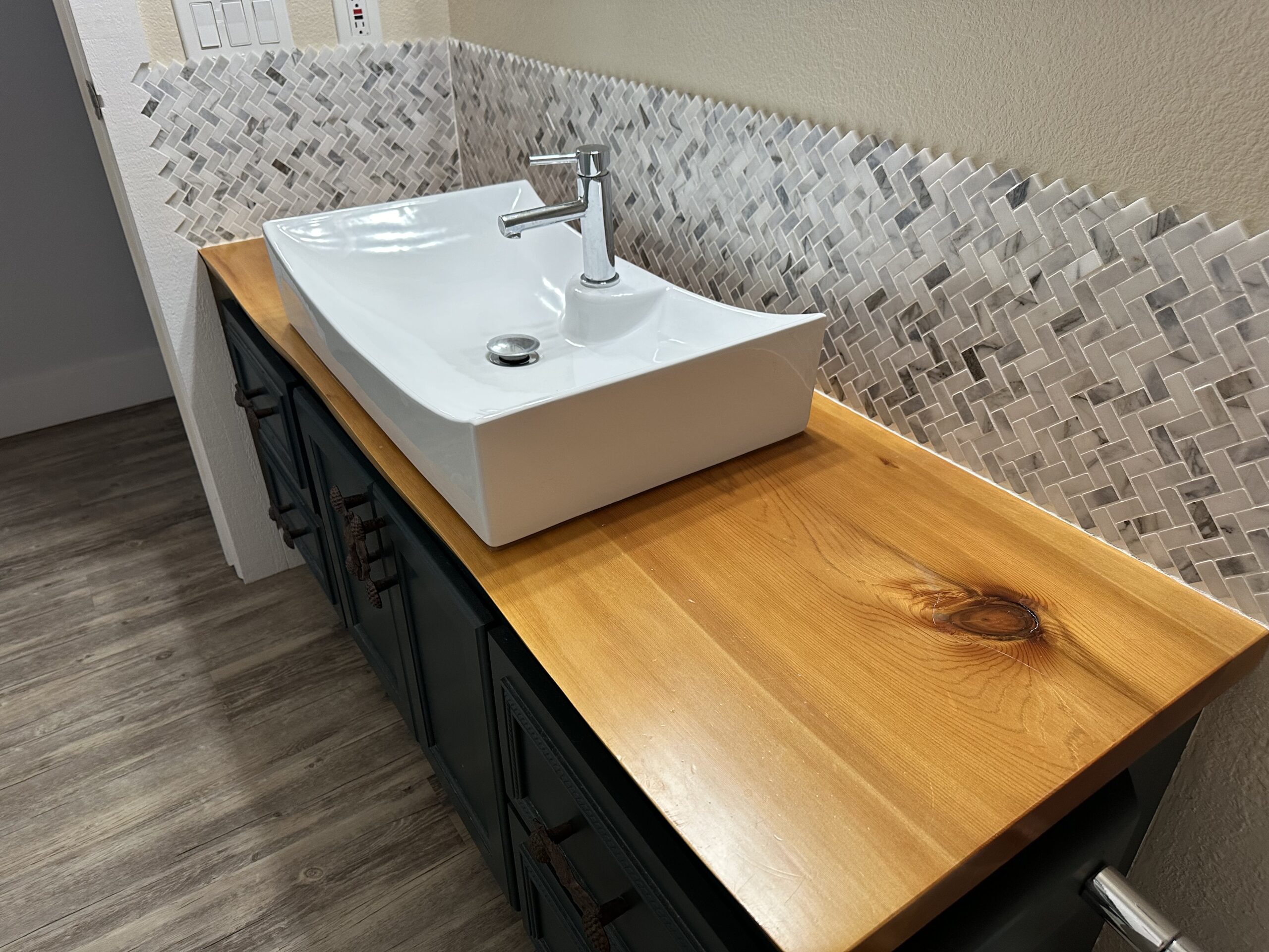 Cedar Bathroom Counter