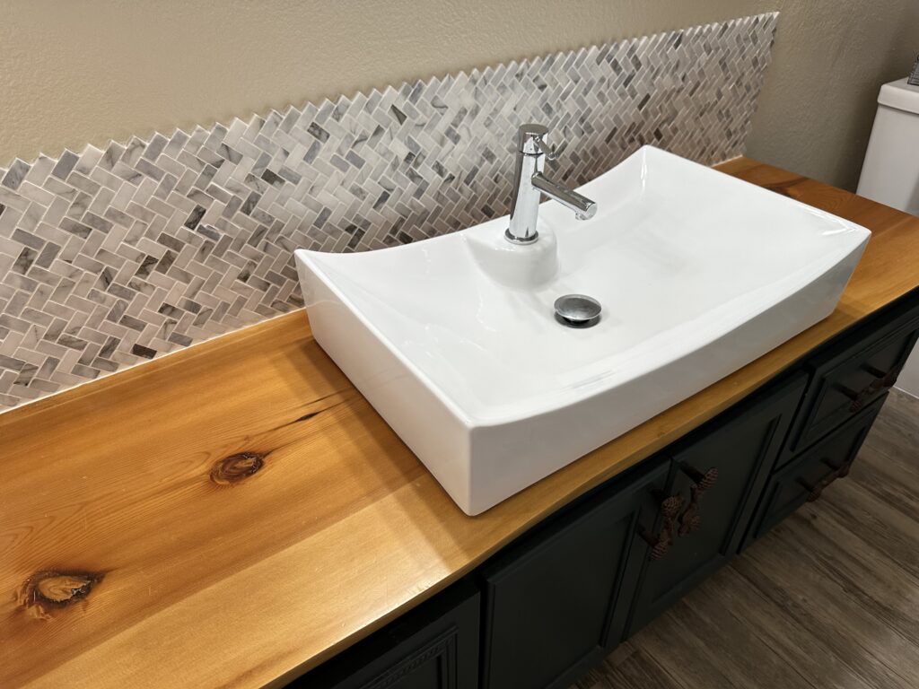 Cedar Bathroom Counter